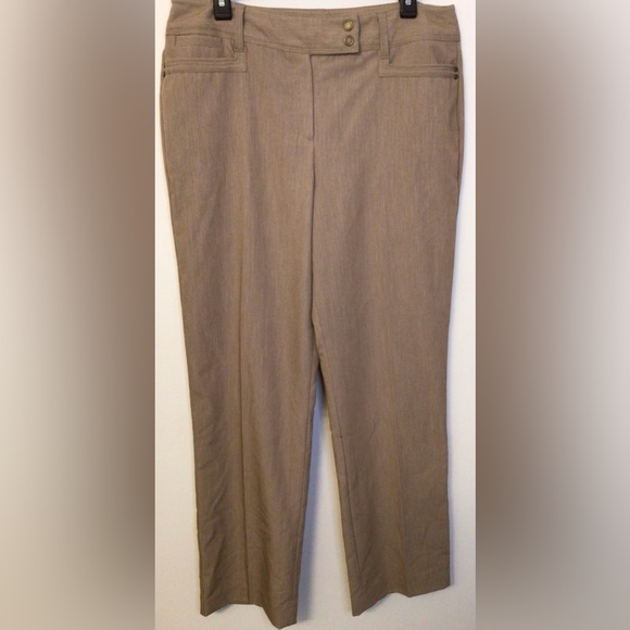 Larry Levine tan dress pants size 12 - Picture 1 of 5